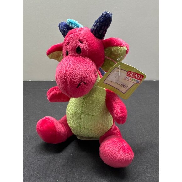 Gund Kids Scales N Tails Zip Along Plush Dragon Toy - Picture 1 of 7